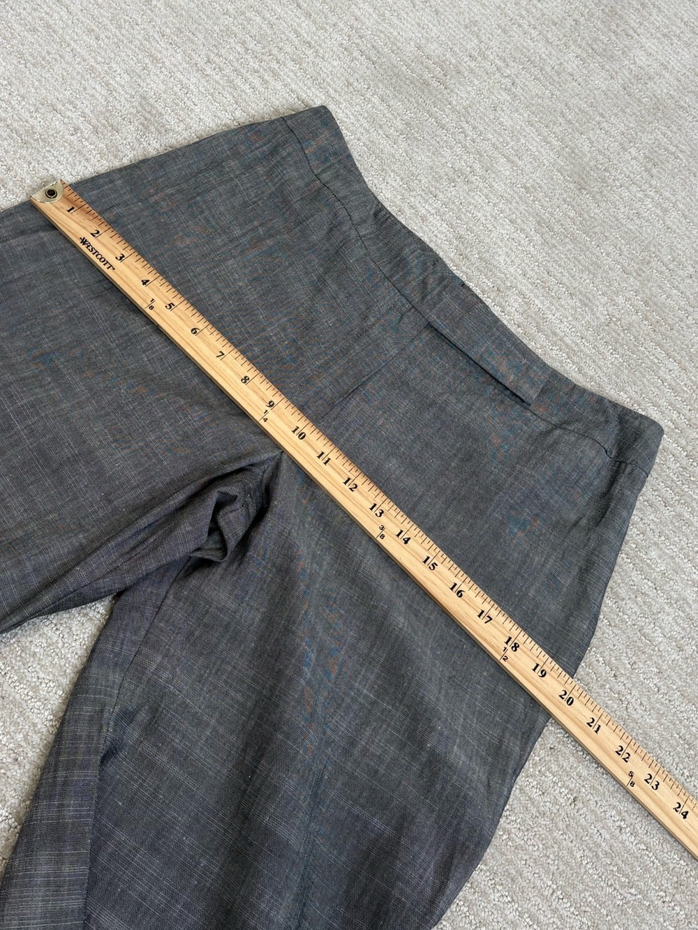 Escada Wool Silk Linen Blend Wide Leg Trouser Pant Size 38 US 8 Mid Rise Classic - Picture 7 of 13